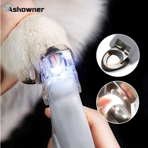 Professional Pet Nail Clipper Scissors Pet Dog Cat Nail Toe Claw Clippers Scissor LED Light Nail Trimmer for Animals Pet Supplie