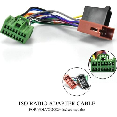 12-132 ISO Radio Adapter for VOLVO 2002+ (select models) Wiring Harness Connector Lead Loom Cable Plug