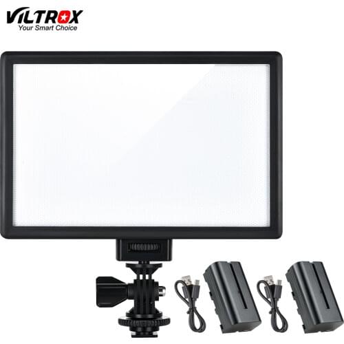 Viltrox L116T LED Video Light Bi-Color Dimmable Slim DSLR Light Kit Battery for Canon Nikon Camera Facebook YouTube show Live