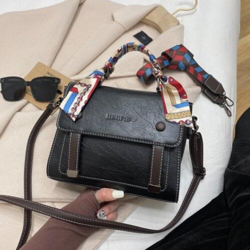 Ladies small handbag fashion shoulder bag casual messenger bag retro handbag silk scarf bag luxury fabric handbag