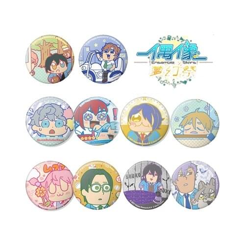 1pc Ensemble Stars Anime Pop Super Funny Icons 58mm Iron Badges Brooch