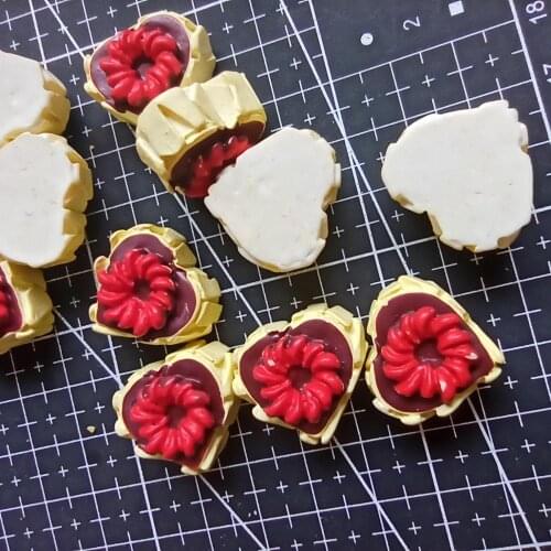 1pcs/lot resin flatback red flower bread 22mm Jewelry Mobile Phone Hairpin Headwear DIY Accessories