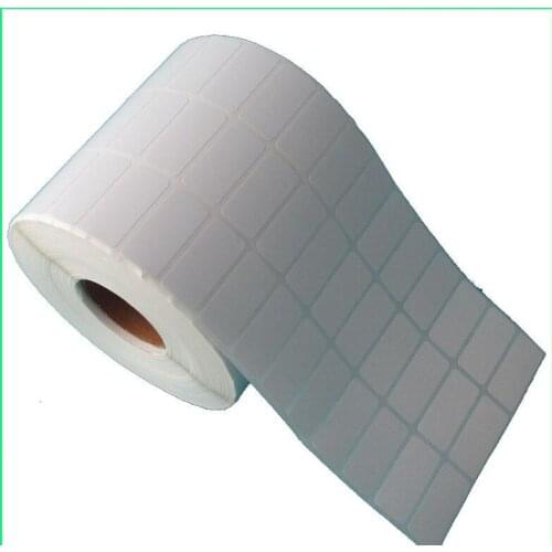 30*15mm latest high quality blank white free shipping stock paper self adhesive sticker as barcode sticker