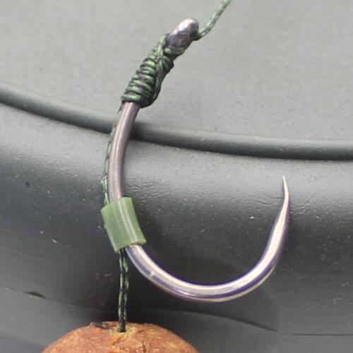 30pcs PTFE Coated Barless Hook Method Feeder High Carbon Steel Carp Fishing Hook Carp Coarse Hair Rigs Hook For Carp Accessories