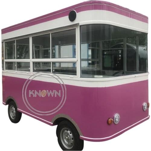 4 KW Four Wheels Electric Food Truck Outdoor Mobile Food Cart For Sell Fast Food Hotdog on Street With Large Sales Window