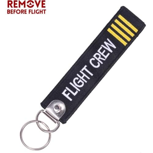 50PCS Remove Before Flight Crew Keychain Keyrings for Motorcycle Scooters FOB Aviation Gifts Promotional Embroidery Luggage Tag