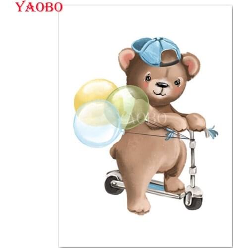 5D DIY square round Diamond Painting Cartoon cute bear balloon Cross Stitch Diamond Embroidery Pattern Rhinestones painting