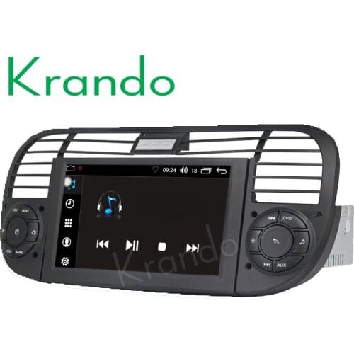 Krando Android 8.0 6.2'' 32GB ROM car radio for Fiat 500 2007-2016 gps navigation player Steering wheel control wifi dab