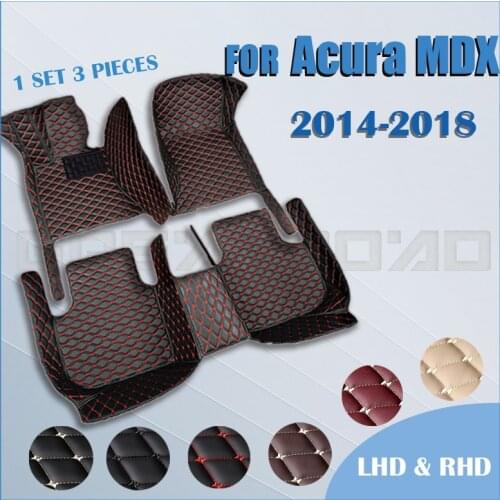 Car floor mats for Acura MDX 2014 2015 2016 2017 2018 Custom auto foot Pads automobile carpet cover