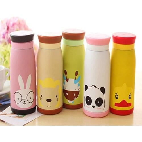Free shipping tepmoc Thermos Mug Insulated Tumbler Travel Cup Stainless Steel Thermo Vacuum Cup for Office Lovely Animal Pattern