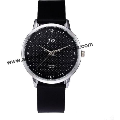 Hot Sale Women Dress Leather Watch Goods Casual Men Casual Silicone Blue Quartz Dress Wrist Watch jw 2002-2
