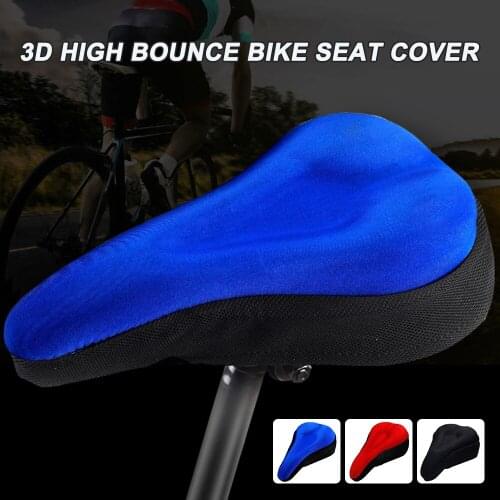 Bike Seat Covers Bicycle Memory Silicone Cushion Cover Soft 3D High Bounce Bicycle Seat Outdoor Bicycle Sports Protection Pad