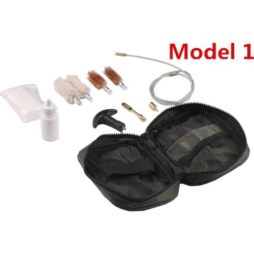 Gun Pistol Cleaning Kit Nylon Bag Rod Brush Gun cleaning for Universal 12ga 20ga . 410 .25 .264 Cal Gun Cleaning Hunting set