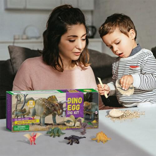 Dinosaur Toys Dino Egg Dig Kit Kids Gifts Break Open 12 Unique Dinosaur Eggs Cute STEM Toys Technology Gifts for Boys Girls Toys