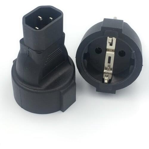 C14-EU Socket IEC320 C14 TO Eu Euro Socket IEC 320 C14 to CEE 7/7 European Female AC Power UPS/PDU Power Lead Adapter