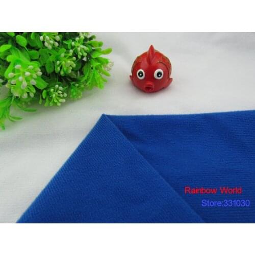 9223# Blue Color Loop Fleece fabric can stick by Magic tape/DIY patchwork Stuffed toys sofa brushed velboa velvet(10 pieces)