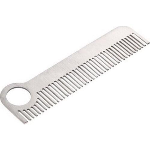 New 1 Pc Stainless Steel Hair Combs EDC Gear Tactical Pocket Comb Health Care Tools for Women Men Unisex