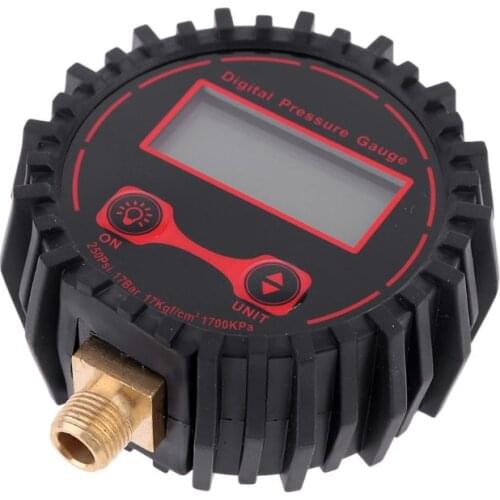 250PSI Digital Tire Pressure Gauge M11*1 Thread Car Pressure Tester with Light R7UB