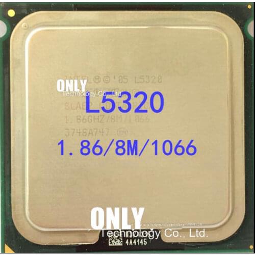 Free shipping latop core L5320 1.86G 8m LGA 771 needle quad-core CPU strong E5320 just 50w CPU processor