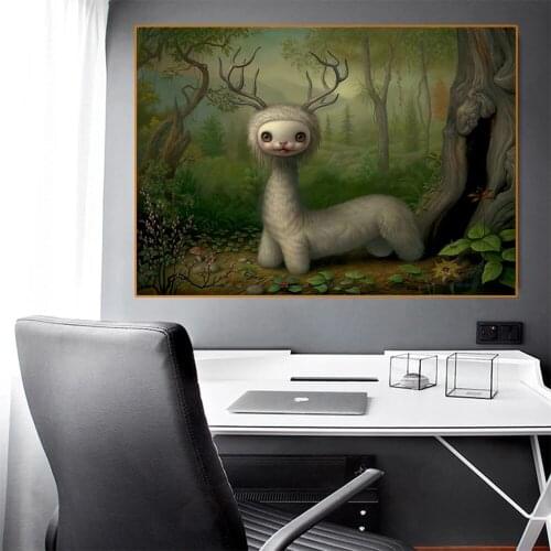 Mark Ryden《Yoshi The Forest Spirit, 2011》Canvas Oil painting Baby room Artwork Picture Modern Wall Decor Home Decoration