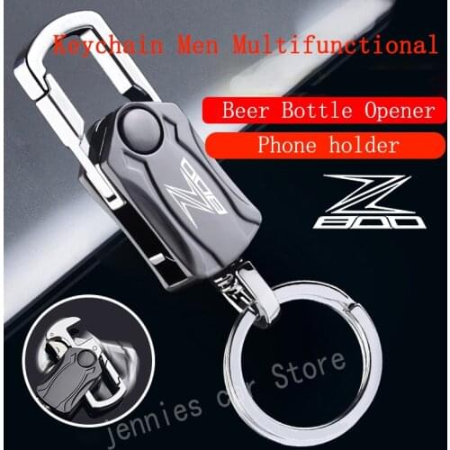 Multifunctional metal keychain key ring bottle opener For Kawasaki Z800 Z 800 2013 2014 2015 2016 2017 motorcycle Accessories