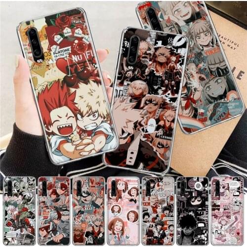My Hero Academia Manga Soft Cover Phone Case For Huawei P30 P20 P10 P40 Mate 30 20 10 Pro Lite P Smart Z Plus + Customized Coque