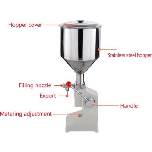 Small liquid filling liquid wine honey edible oil cream dispenser gel filling machine