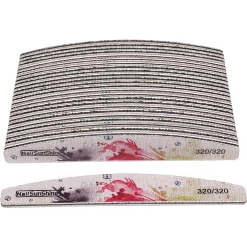 New 50pcs Nail File Flower Printed Nail buffer Block Colorful Lime a ongle 320/320 Washable thick Sandpaper Files Boat Design