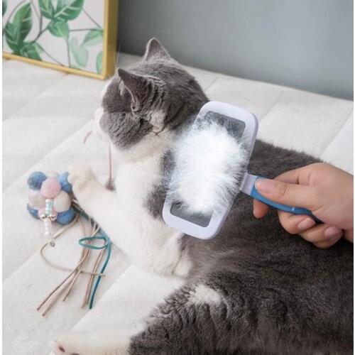 Flat comb for dogs comb white comb cat and dog supplies pet supplies dog hair brush teddy bichon dog brush