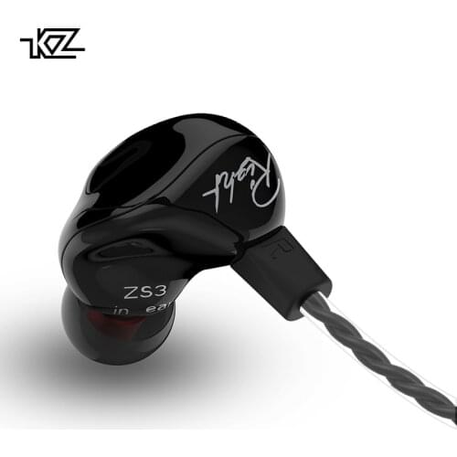 KZ ZS3 Ergonomico Desmontable Cable del Auricular En la Oreja Monitores Con Aislamiento de Ruido de Alta Fidelidad de Audio de
