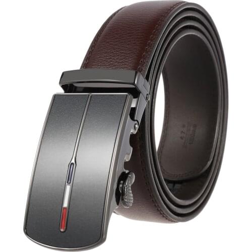 Pateroy Brand Genuine Leather Belt Man Mens Belt Cow Man Designer Belts Fashion Automatic Buckle Belts For Men Leather Designer