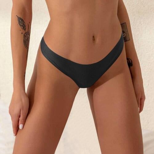 Sexy Women Solid Swimming Pants Brazilian Bikini Bottom Summer Thong Bathing Suit Women Briefs Swimsuit Beachwear Pants #YJ