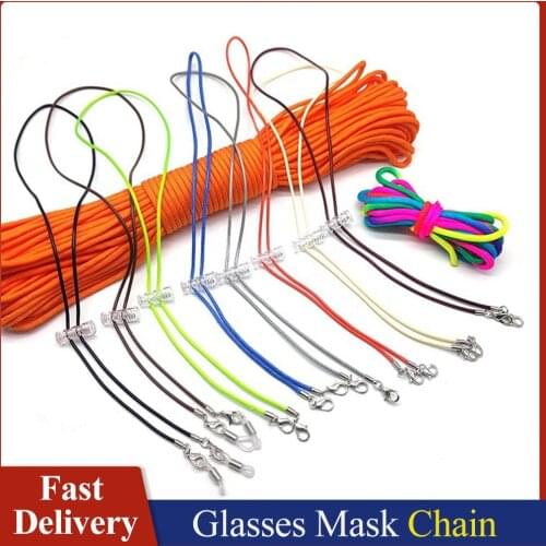 Mask Hanging Rope Elastic Mask Hanging Rope Face Mask Lanyard Mask Holder Adjustable Hanging Traceless Rope Two Hooks Adult Kid