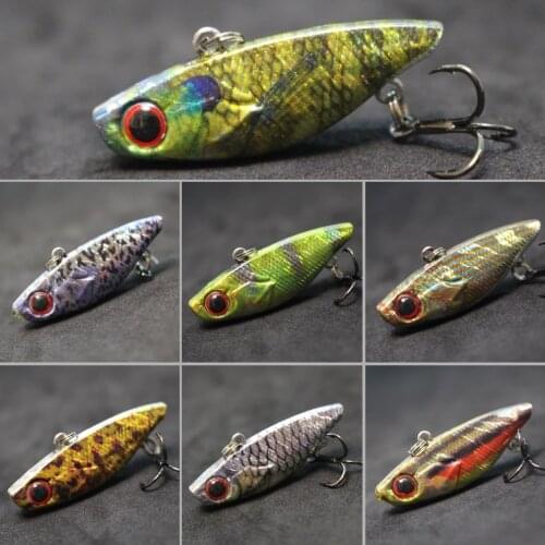 WLure 4cm 4.6g Tiny Lipless Hard Lure Lifelike Pattern Fishing Bait Tail Hook Sinking to Bottom Lure Fishing HL666