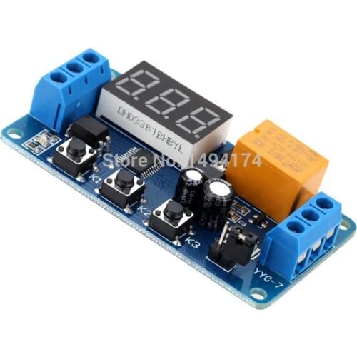 WQScosea Q8S-211 DC Cycle Delay Timer Time Relay Module Automation Control LED Display ON OFF Switch 3V 3.7V 4.5V 5V 6V 7V