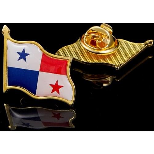 Panama Republic Flag Safety Pins Polish Badge Country Badge Brooch Hat Cap Tie Safety Pins