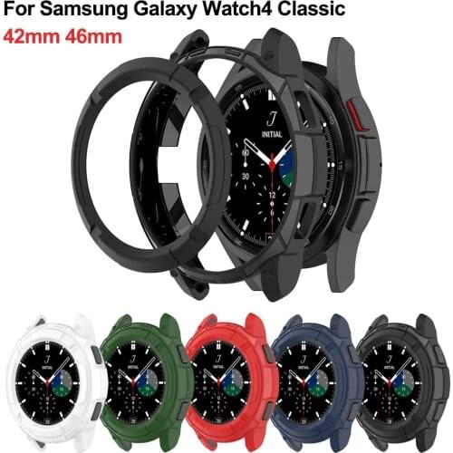 Protective Case for Samsung Galaxy Watch 4 Classic 42mm 46mm Protect Cover TPU Bumper Shell For Galaxy Watch4 Classic
