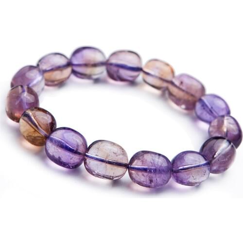 Genuine Natural Quartz Rectangle Crystal Beads Bracelet Women Femme Charm Stretch Bracelet Free Shipping