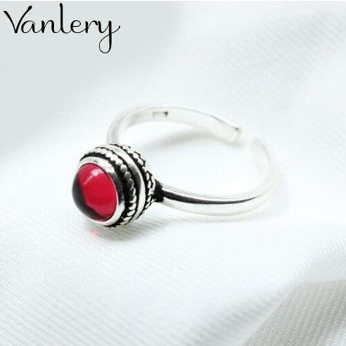 Personality Exaggerated Gothic Red Crystal Rings For Women Charm Engagement Jewelry Girls Open Finger Knuckle Rings