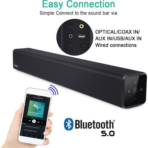 100W Touch Screen+Remote Control Soundbar Home Theater Sound System TV Bluetooth Speaker Support Optical AUX Sound Bar For TV