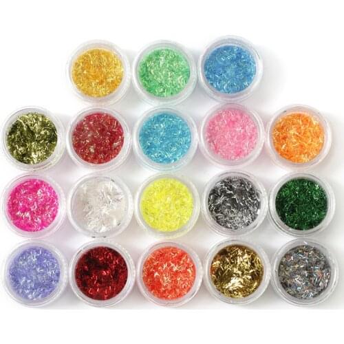 18 Colors Ribbon Nail Glitter Powder Nail Art Decorations Fashion nail decoration For 3D Nail Art