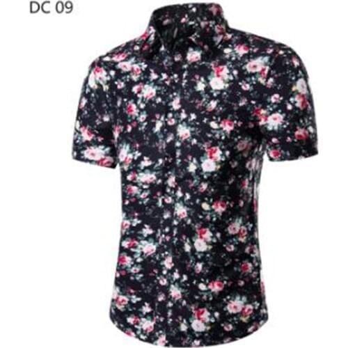 2021 Fashion Mens Short Sleeve Hawaiian Shirt Summer Casual Floral Shirts For Men Asian Size M-3XL 10 Color