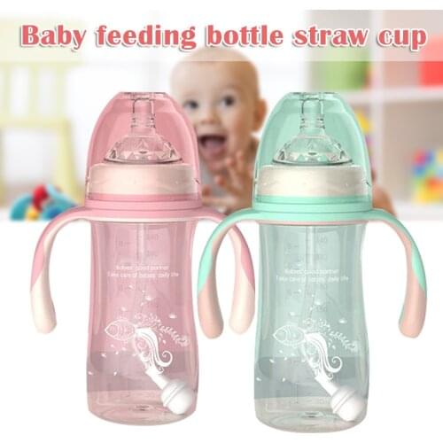 3 in 1 Feeding Bottle Silicone PP Baby Supplies 240ml 300ml Nursing Water Sippy Cup with Handles For Newborn Infant Kids