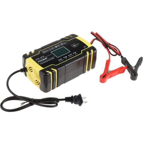 3 Stage Charger 12V 8A Smart Car Battery Charger Fast Power Full Automatic Fast Charging Car Truck Motorcycle Wet Dry Battery
