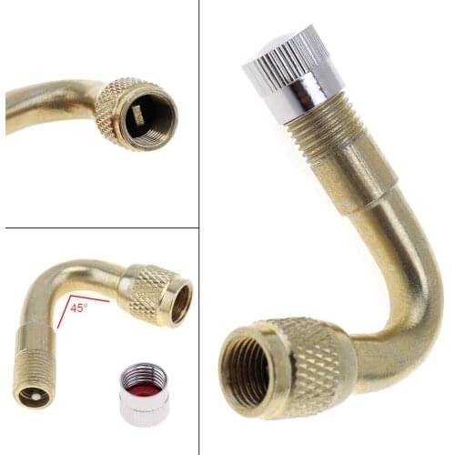 45 Degree Angle Brass Motorcycle Car Air Type Valve Tire Stem Extender Tyre Valve Extension Adaptor Car repair Tool kit