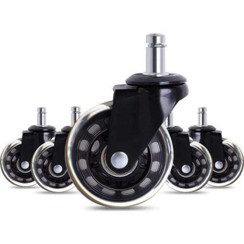 5 PCS Furniture Caster Hot Sale Office Chair Caster Wheels Roller Rollerblade Style Castor Wheel Replacement (2.5/3inches)