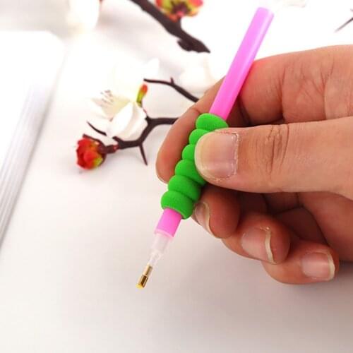 6PCS Diamond Painting Accessories Diamond Embroidery Pen Cover Tools Sponge Rhinestone Mosaic Point Pen Cove