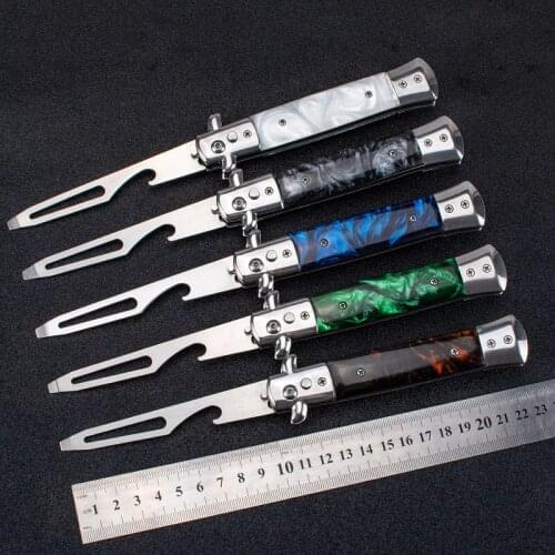 A150 Camping travel outdoor portable combination tool resin handle 420 stainless steel multi-function folding bottle opener