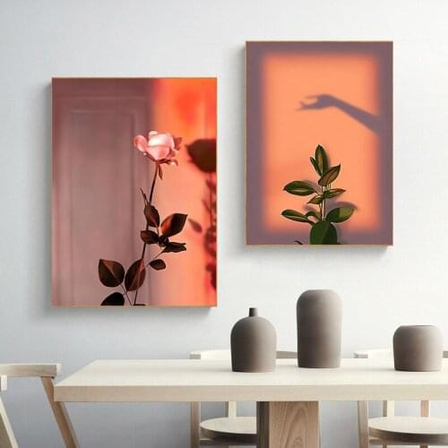 Abstract Rose flower Canvas Paintings Minimalism Wall Art Prints Poster Living Room Decor Decorative Paintings Wall Home Decor