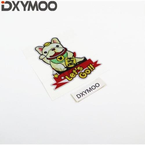 Car Decal Cute Lucky Dot Pet Lets Go Motorbike Laptop Vinyl Bumper Waterproof Auto Exterior Accessories